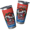 Newcastle Knights Tumbler - Merry Christmas Our Beloved Team With Aboriginal Dot Art Pattern