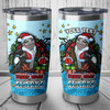 Cronulla-Sutherland Sharks Tumbler - Merry Christmas Our Beloved Team With Aboriginal Dot Art Pattern