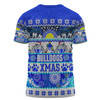 Canterbury-Bankstown Bulldogs Christmas Aboriginal Custom T-Shirt - Indigenous Knitted Ugly Xmas Style T-Shirt