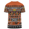 Wests Tigers Christmas Aboriginal Custom T-shirt - Indigenous Knitted Ugly Xmas Style T-shirt