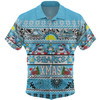 Cronulla-Sutherland Sharks Christmas Aboriginal Custom Hawaiian Shirt - Indigenous Knitted Ugly Xmas Style Hawaiian Shirt