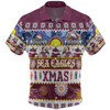 Manly Warringah Sea Eagles Christmas Aboriginal Custom Hawaiian Shirt - Indigenous Knitted Ugly Xmas Style Hawaiian Shirt