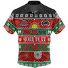 South Sydney Rabbitohs Aboriginal Custom Hawaiian Shirt - Indigenous Knitted Ugly Xmas Style Hawaiian Shirt