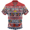 Sydney Roosters Christmas Aboriginal Custom Hawaiian Shirt - Indigenous Knitted Ugly Xmas Style Hawaiian Shirt