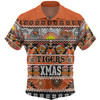 Wests Tigers Christmas Aboriginal Custom Hawaiian Shirt - Indigenous Knitted Ugly Xmas Style Hawaiian Shirt