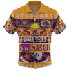 Brisbane Broncos Christmas Aboriginal Custom Hawaiian Shirt - Indigenous Knitted Ugly Xmas Style Hawaiian Shirt