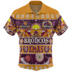 Brisbane Broncos Christmas Aboriginal Custom Hawaiian Shirt - Indigenous Knitted Ugly Xmas Style Hawaiian Shirt