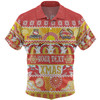 Redcliffe Dolphins Christmas Aboriginal Custom Hawaiian Shirt - Indigenous Knitted Ugly Xmas Style Hawaiian Shirt