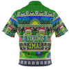 Canberra Raiders Christmas Aboriginal Custom Hawaiian Shirt - Indigenous Knitted Ugly Xmas Style Hawaiian Shirt