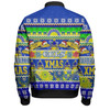 Parramatta Eels Christmas Aboriginal Custom Bomber Jacket - Indigenous Knitted Ugly Xmas Style Bomber Jacket