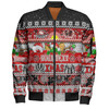 St. George Illawarra Dragons Christmas Aboriginal Custom Bomber Jacket - Indigenous Knitted Ugly Xmas Style Bomber Jacket