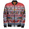 Sydney Roosters Christmas Aboriginal Custom Bomber Jacket - Indigenous Knitted Ugly Xmas Style Bomber Jacket