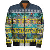 North Queensland Cowboys Christmas Aboriginal Custom Bomber Jacket - Indigenous Knitted Ugly Xmas Style Bomber Jacket