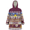 Manly Warringah Sea Eagles Christmas Aboriginal Custom Snug Hoodie - Indigenous Knitted Ugly Xmas Style Snug Hoodie