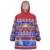 Newcastle Knights Christmas Aboriginal Custom Snug Hoodie - Indigenous Knitted Ugly Xmas Style Snug Hoodie