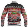 St. George Illawarra Dragons Christmas Aboriginal Custom Baseball Jacket - Indigenous Knitted Ugly Xmas Style Baseball Jacket