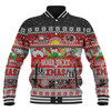 St. George Illawarra Dragons Christmas Aboriginal Custom Baseball Jacket - Indigenous Knitted Ugly Xmas Style Baseball Jacket