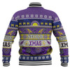 Melbourne Storm Christmas Aboriginal Custom Baseball Jacket - Indigenous Knitted Ugly Xmas Style Baseball Jacket