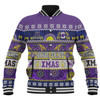 Melbourne Storm Christmas Aboriginal Custom Baseball Jacket - Indigenous Knitted Ugly Xmas Style Baseball Jacket