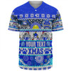 Canterbury-Bankstown Bulldogs Christmas Aboriginal Custom Baseball Shirt - Indigenous Knitted Ugly Xmas Style Baseball Shirt