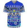 Canterbury-Bankstown Bulldogs Christmas Aboriginal Custom Baseball Shirt - Indigenous Knitted Ugly Xmas Style Baseball Shirt