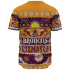 Brisbane Broncos Christmas Aboriginal Custom Baseball Shirt - Indigenous Knitted Ugly Xmas Style Baseball Shirt