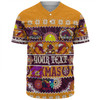 Brisbane Broncos Christmas Aboriginal Custom Baseball Shirt - Indigenous Knitted Ugly Xmas Style Baseball Shirt