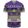 Melbourne Storm Christmas Aboriginal Custom Baseball Shirt - Indigenous Knitted Ugly Xmas Style Baseball Shirt