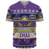 Melbourne Storm Christmas Aboriginal Custom Baseball Shirt - Indigenous Knitted Ugly Xmas Style Baseball Shirt