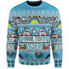 Cronulla-Sutherland Sharks Christmas Aboriginal Custom Sweatshirt - Indigenous Knitted Ugly Xmas Style Sweatshirt