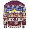 Manly Warringah Sea Eagles Christmas Aboriginal Custom Sweatshirt - Indigenous Knitted Ugly Xmas Style Sweatshirt