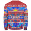 Newcastle Knights Christmas Aboriginal Custom Sweatshirt - Indigenous Knitted Ugly Xmas Style Sweatshirt