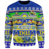 Parramatta Eels Christmas Aboriginal Custom Sweatshirt - Indigenous Knitted Ugly Xmas Style Sweatshirt