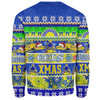 Parramatta Eels Christmas Aboriginal Custom Sweatshirt - Indigenous Knitted Ugly Xmas Style Sweatshirt