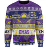 Melbourne Storm Christmas Aboriginal Custom Sweatshirt - Indigenous Knitted Ugly Xmas Style Sweatshirt