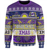 Melbourne Storm Christmas Aboriginal Custom Sweatshirt - Indigenous Knitted Ugly Xmas Style Sweatshirt