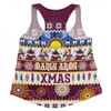 Manly Warringah Sea Eagles Christmas Aboriginal Custom Women Racerback Singlet - Indigenous Knitted Ugly Xmas Style Women Racerback Singlet