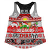 St. George Illawarra Dragons Christmas Aboriginal Custom Women Racerback Singlet - Indigenous Knitted Ugly Xmas Style Women Racerback Singlet