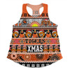 Wests Tigers Christmas Aboriginal Custom Women Racerback Singlet - Indigenous Knitted Ugly Xmas Style Women Racerback Singlet