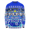 Canterbury-Bankstown Bulldogs Christmas Aboriginal Custom Long Sleeve T-Shirt - Indigenous Knitted Ugly Xmas Style Long Sleeve T-Shirt