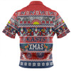 Sydney Roosters Christmas Aboriginal Custom Zip Polo Shirt - Indigenous Knitted Ugly Xmas Style Zip Polo Shirt