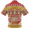 Redcliffe Dolphins Christmas Aboriginal Custom Zip Polo Shirt - Indigenous Knitted Ugly Xmas Style Zip Polo Shirt