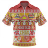 Redcliffe Dolphins Christmas Aboriginal Custom Zip Polo Shirt - Indigenous Knitted Ugly Xmas Style Zip Polo Shirt