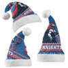 Newcastle Knights Christmas Hat - Ugly Xmas And Aboriginal Patterns For Die Hard Fan