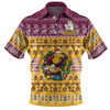 Brisbane Broncos Christmas Custom Polo Shirt - Chrissie Spirit Polo Shirt