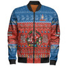 Newcastle Knights Christmas Custom Bomber Jacket - Chrissie Spirit Bomber Jacket