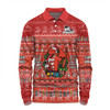 St. George Illawarra Dragons Christmas Custom Long Sleeve Polo Shirt - Chrissie Spirit Long Sleeve Polo Shirt