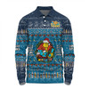 Gold Coast Titans Christmas Custom Long Sleeve Polo Shirt - Chrissie Spirit Long Sleeve Polo Shirt