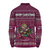 Queensland Cane Toads Christmas Custom Long Sleeve Polo Shirt - Chrissie Spirit Long Sleeve Polo Shirt