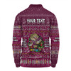 Queensland Cane Toads Christmas Custom Long Sleeve Polo Shirt - Chrissie Spirit Long Sleeve Polo Shirt